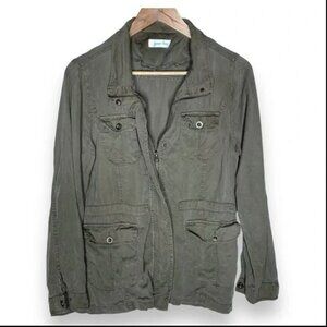 Grace & Lace Soft Army / Military Utility Jacket in Olive Green - Small